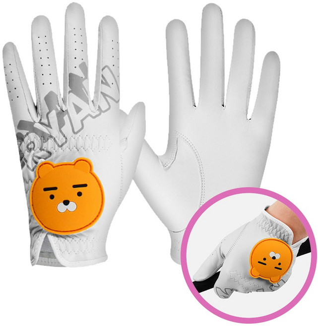 라이언 천연양피 남성골프장갑 I 왼손용 오른손용 I 카카오프렌즈골프