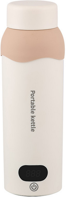 PYHO 휴대용 가볍고 전기포트 무선/Type-C 가열식 텀블러 라면 6단계 온도조절 티포트, 500ML(USB포함 안 함)