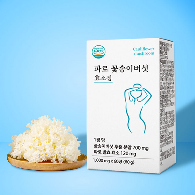 꽃송이버섯 효소 파로 발효 정 베타글루칸 간편한 분말 정제, 1개, 60정