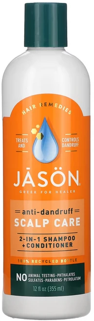 제이슨네츄럴 비듬 완화 트리트먼트 샴푸 + 컨디셔너, 1개, 355ml - 쿠팡