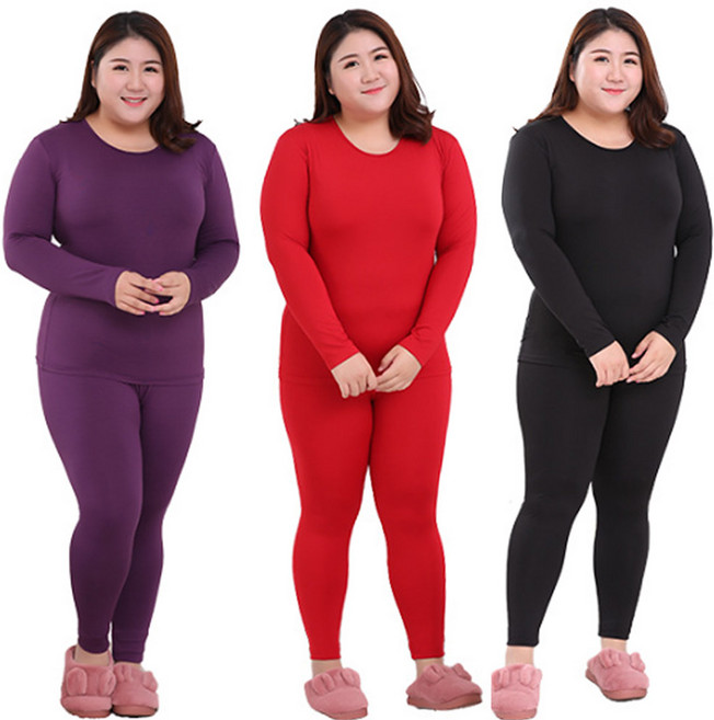 이너퀸 프리수 여성용 빅사이즈 피치 기모 극세사 겨울 보온 발열 내복 내의 상하의 세트 빅조이