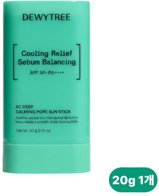 듀이트리 AC 딥 카밍 포어 선스틱 20g, 1개