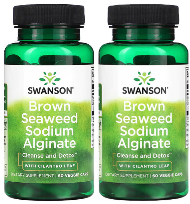 스완슨 고수 잎 함유 갈조류 알긴산 나트륨 베지 캡슐 60정, 2개