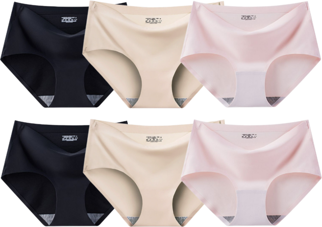 스킨멜로 편안한 여성 노라인 무봉제 심리스 팬티 6장