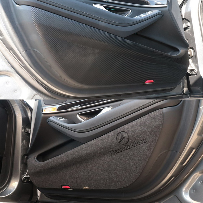 콘보이 벤츠S클래스 W222(2013~2021)숏바디차량 인조가죽 도어커버 도어몰딩 튜닝도어커버 스크래치방지, 카본도어커버, 벤츠