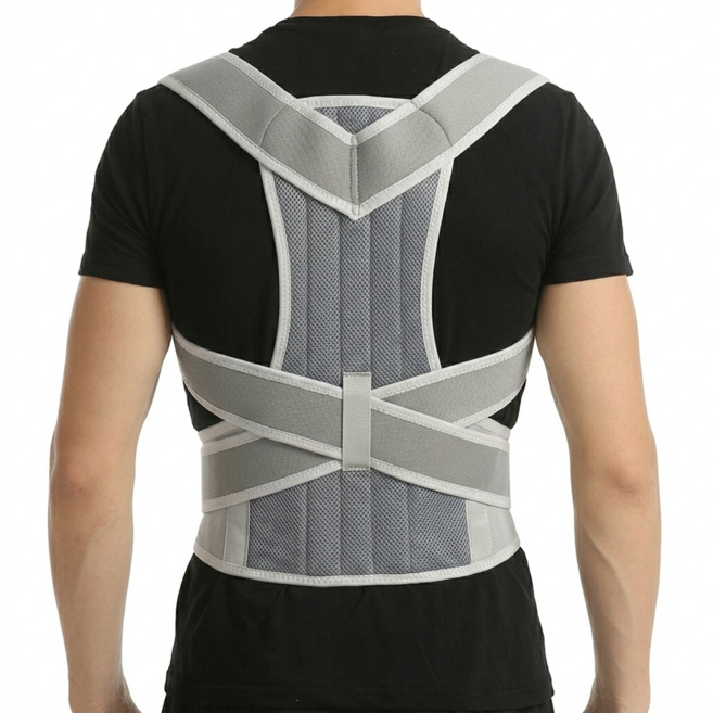 ISEGFLY 자세교정밴드 척추 교정기 굽은 등 교정 바른 자세 어깨 허리 자세 교정 밴드, 1개