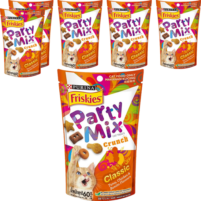 Friskies 喜躍 Party Mix 香酥餅, 60g, 6包, 經典風味