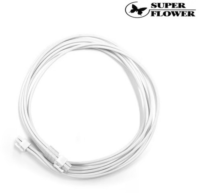 슈퍼플라워 SuperFlower MOD PCI-E(6+2)핀 케이블 (펄화이트 0.6m), 1개