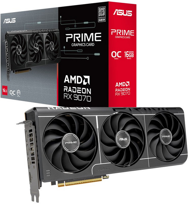 ASUS PRIME 라데온 RX 9070 EVO OC D6 16GB 대원씨티에스