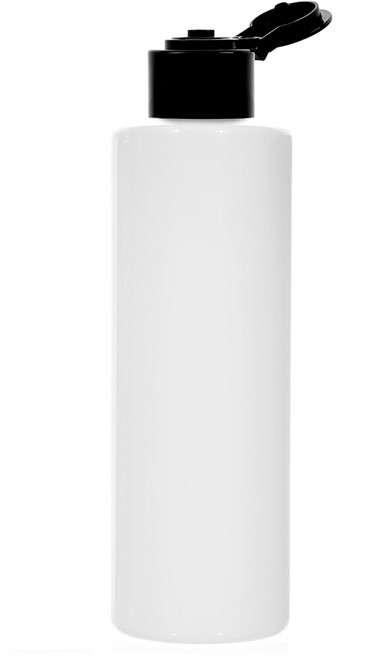 24파이 꼭지 원터치캡 200ml 용기, 1개, 각백색용기/검정캡