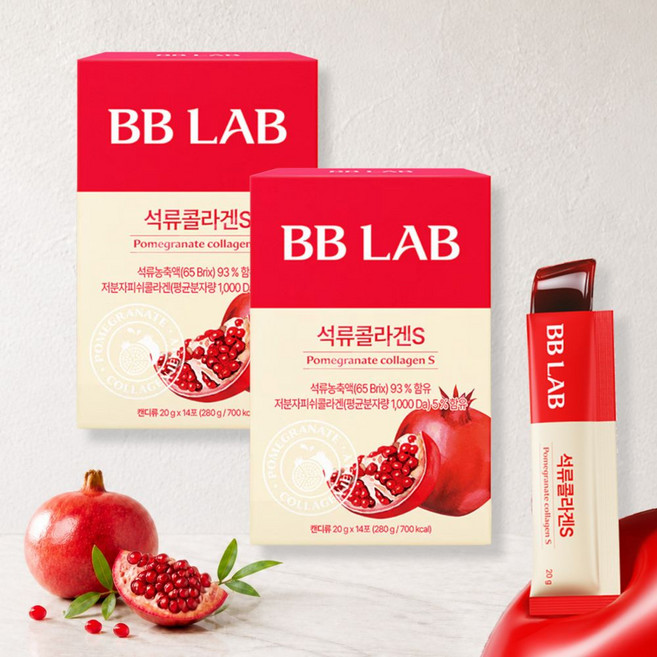 굿데이카트 비비랩 석류콜라겐s 저분자 콜라겐, 20g, 2개