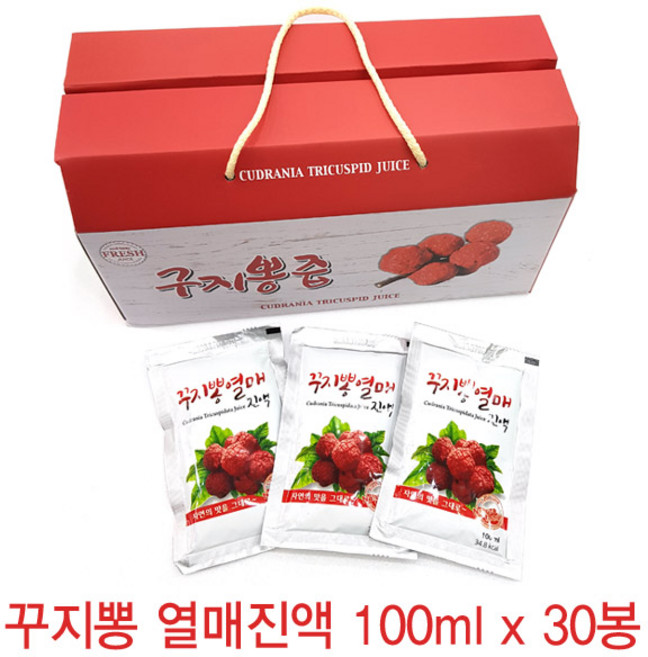 건강선물 국내산 꾸지뽕 열매 진액 구지뽕즙 엑기스 건강즙 건강음료 저온착즙, 30봉, 100ml