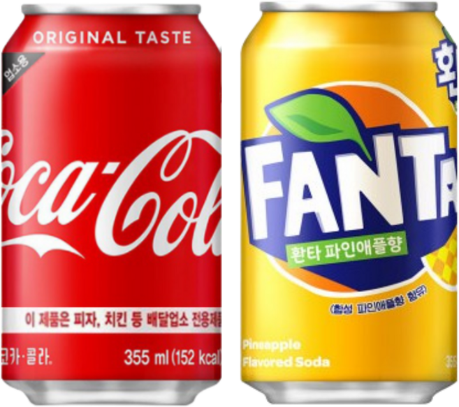 코카콜라 업소용 355ml 12입 + 환타 파인 355ml 12입, 1세트