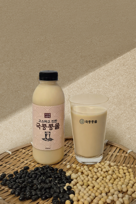 [국콩콩물] 국산콩 100% 진한 콩물 500ml 콩국수 콩국물 콩국 두유, 백태