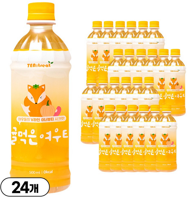 티트리트 귤먹은 여우티 페트, 24개, 500ml