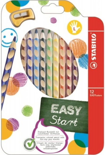 이지칼라 색연필 12C-L(왼손) 12색세트 샤프너포함, 1개
