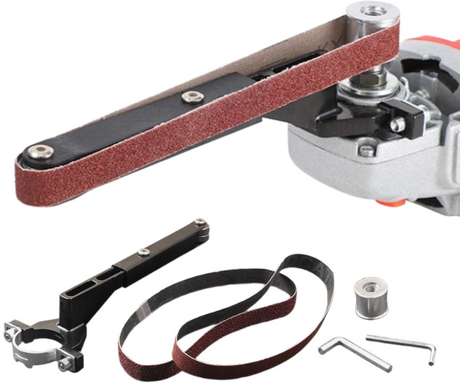 몽치리 사포 벨트 앵글 그라인더 연삭 연마기 목공 핸디 샌딩기, 1세트