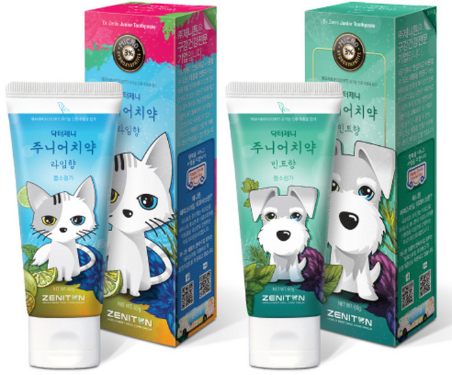 제니튼 닥터제니 주니어치약4개 미니4개 어린이치약 초등학생용, 1개, 60g