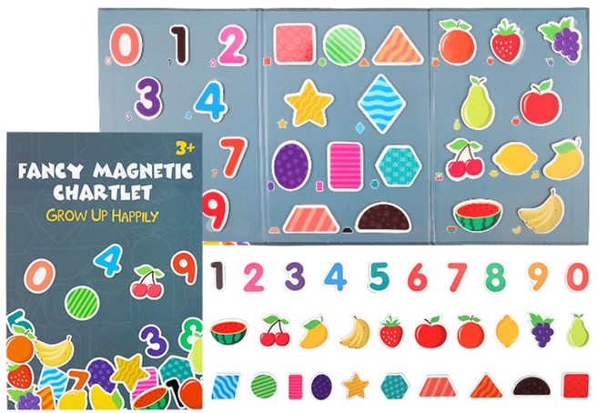 자석책 자석북 자석교구 스토리텔링 집교구 자석퍼즐 마그네틱 -과일숫자 자석책 8326-5, 1개, 단품