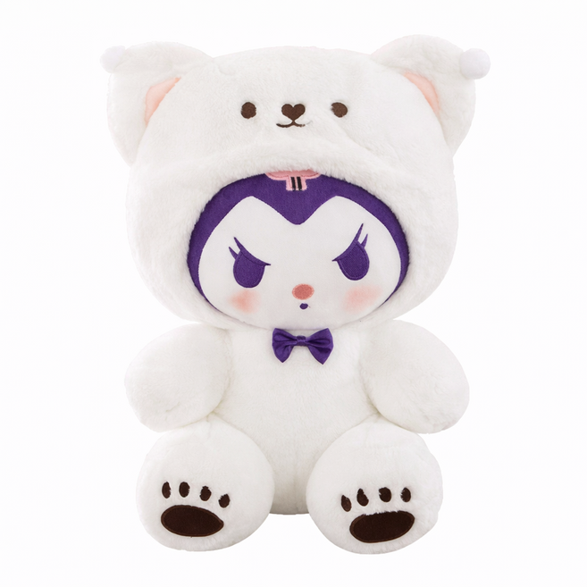 캐릭터 봉제인형 25cm 귀여운 인형 애착인형 선물용, 화이트 쿠로미