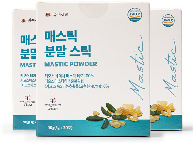 매스틱분말 스틱 HACCP인증제품, 90g, 3박스