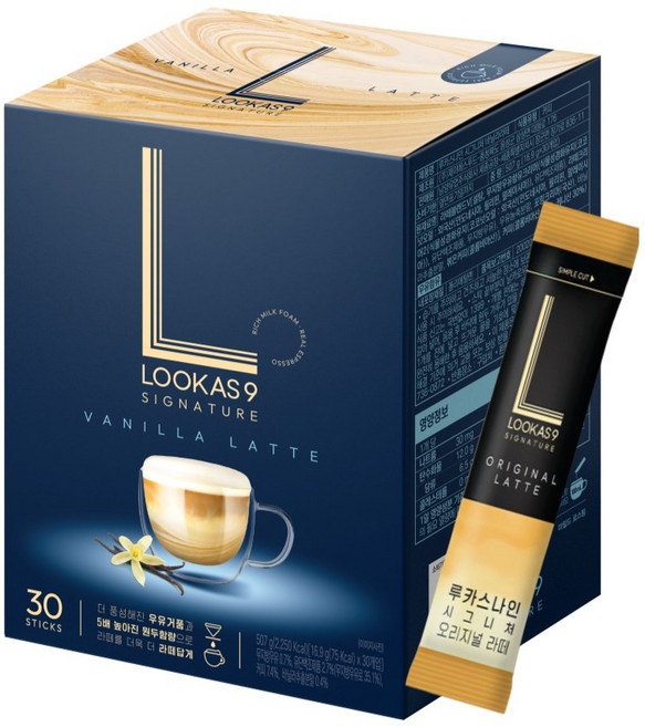 <꾼들>루카스나인 바닐라 라떼30T+ 오리지널라떼1T