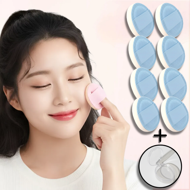 모노제이 아기궁둥이 모찌 손가락 미니 퍼프, 8개, 블루