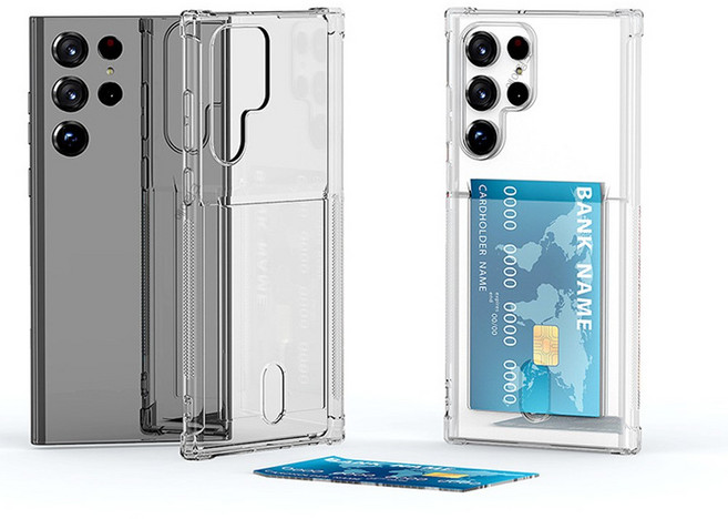 에이링크 호환 갤럭시23울트라 갤s23 ULTRA 카드수납 범퍼 TPU 투명 케이스 TC-S23U