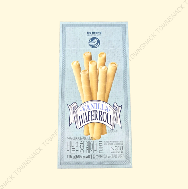 노브랜드 바닐라향 웨이퍼롤 115g x 5개