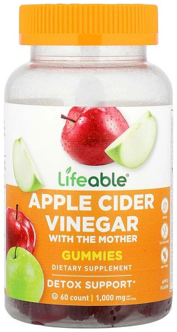 Lifeable 사과 식초 구미젤리 사과 구미젤리 60개 LFB-73135, Lifeable, 사과 식초 구미젤리, 사과, 구미젤리, 1개 - 쿠팡