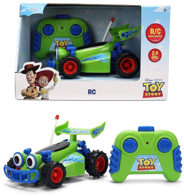 Jada Toys 1:32 RC 토이 스토리 RC 버기 - 14cm(5.5인치) 바디와 영화에서 영감을 받은 디자인의 아동용 간단한 기능 리모컨 자동차 - 피규어 미포함