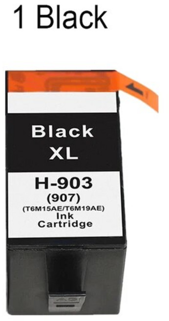 HP 호환 오피스젯 프로 6950 6960 6970 6975 프린터 잉크 카트리지 ASW 5PK 903XL 903xl 호환903xl, 02  Black