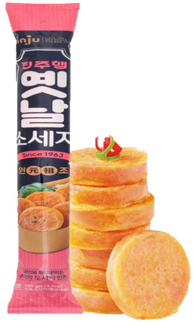진주햄 옛날 소세지 500g /홈소세지 분홍 소시지, 1개