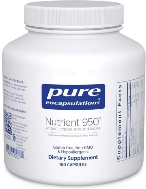 순수 캡슐화 영양소 950 최적의 건강 생리 기능 지원항산화 종합비타민 미네랄 180 캡슐 미국내수용, 180 Count (Pack of 1), 1개 - 쿠팡