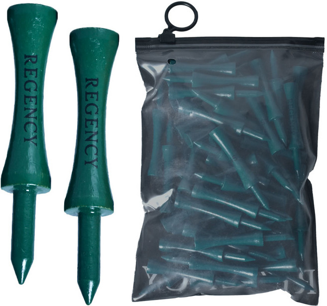 리젠시 높이조절 골프티꽂이 대나무 우드티, 그린, 30개