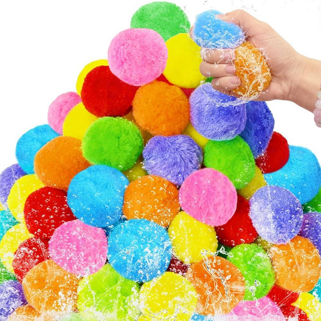 Meirrnyyu 140 Pcs Colorful Water Balls 2.4 Inch Funny Reusable Soft Water Ball Toy for Kids Beach, Meirrnyyu 140 Pcs Colorful Wat