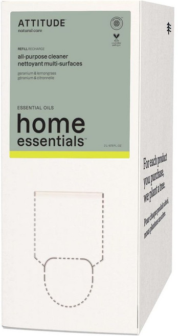 ATTITUDE 다목적 세정제 EWG 게라늄 레몬그라스 2L, 1세트