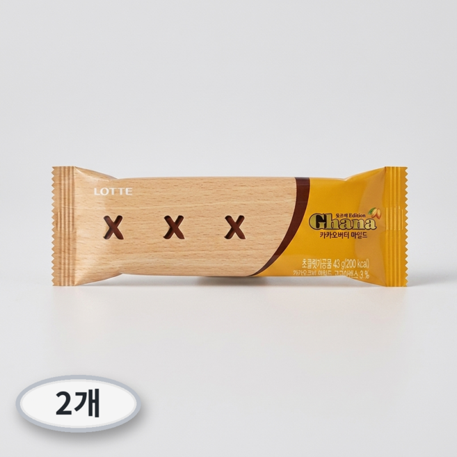 롯데제과 가나 초코바 아몬드, 43g, 2개