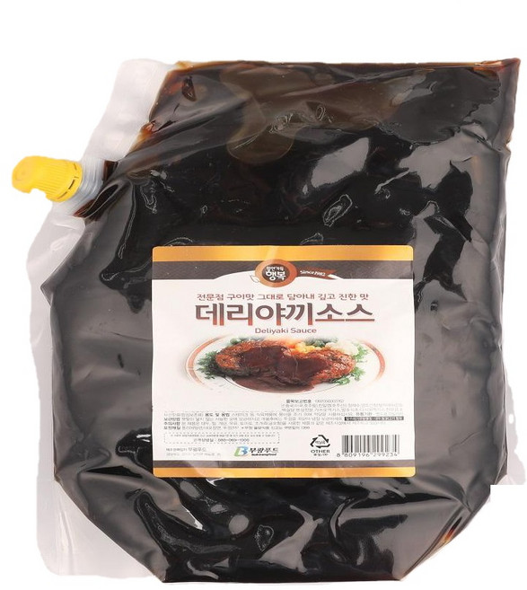 데리야끼소스(스파우트팩) 2KG/부광-4개, 2kg