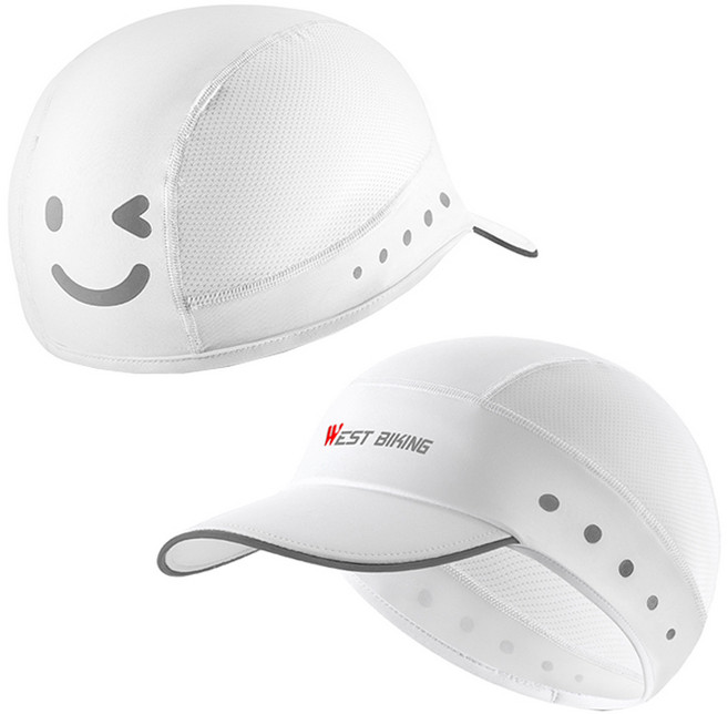 시그니처베이지 자전거 라이딩 쿨 모자 스컬캡 두건 쪽모자 YPZ426, 화이트, 1개