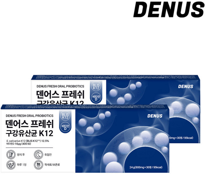 덴어스 프레쉬 구강유산균 K12 2개월분, 24g, 2개, 30정
