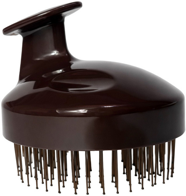 루시피 촘촘핏 두피 브러쉬, 1개, 브라운