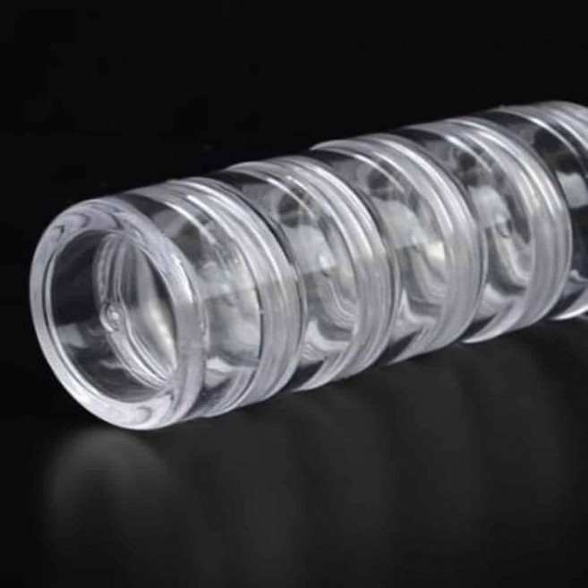 5단 원형 중형 케이스 악세서리 악세사리수납함 액세서리 보관함 투명 약케이스, 1개