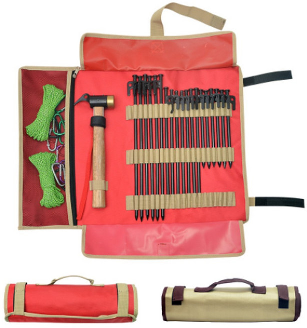 캠핑 다용도 단조팩 파우치 가방, 레드, 1개