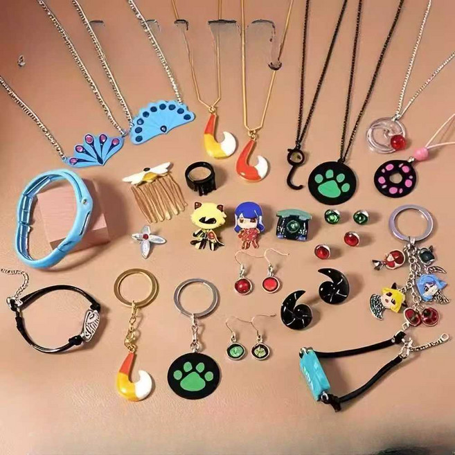 레이디버그 팔찌 미라클스톤 무당벌레 캣츠아이 액세서리, 1개, 레이디버그 소녀 흉침