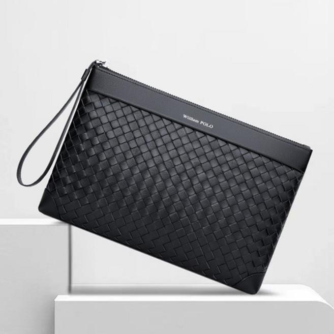 B330C 윌리엄 POLO 남자 천연가죽 인트레치아토 데일리 클러치백