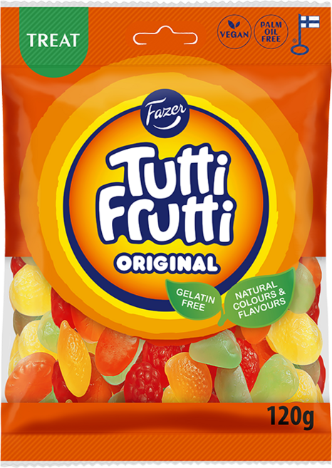 파제르 투티프루티 젤리 오리지널 120g [이케아젤리 비건 젤라틴 프리 리얼 스웨디쉬 젤리], 5개