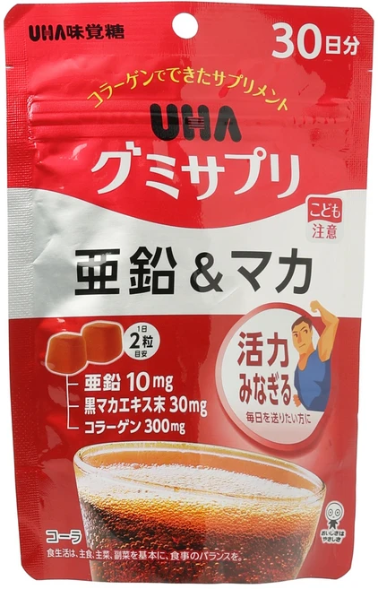 유하미카쿠토 서프리 아연 10mg & 마카 30mg 콜라맛 구미, 1개, 60정 - 쿠팡