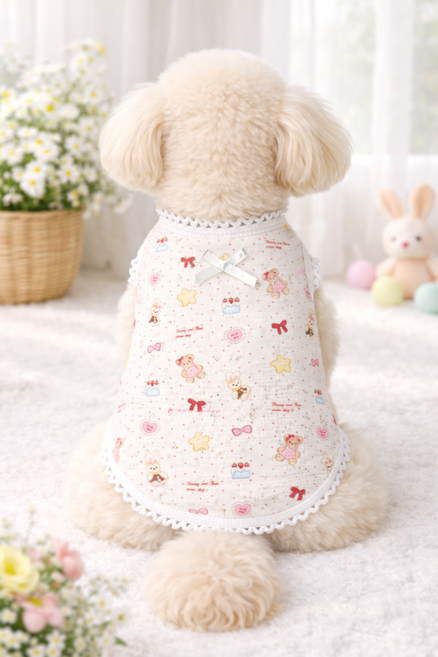 [푸들나무] 러블리 사계절 홈웨어, 1개, 아이보리