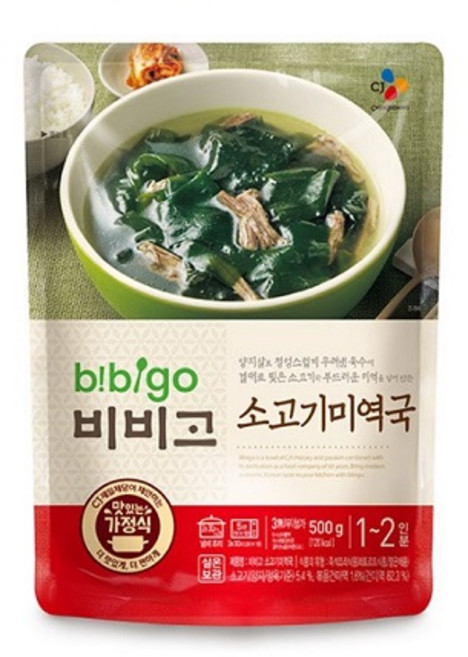 비비고 미역국, 500g, 19개